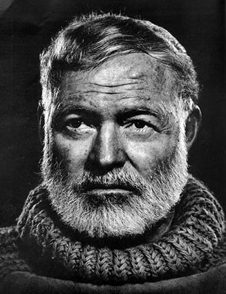 Schriftsteller Ernest Hemingway lebte und arbeitete von 1921 bis 1926 in Paris.